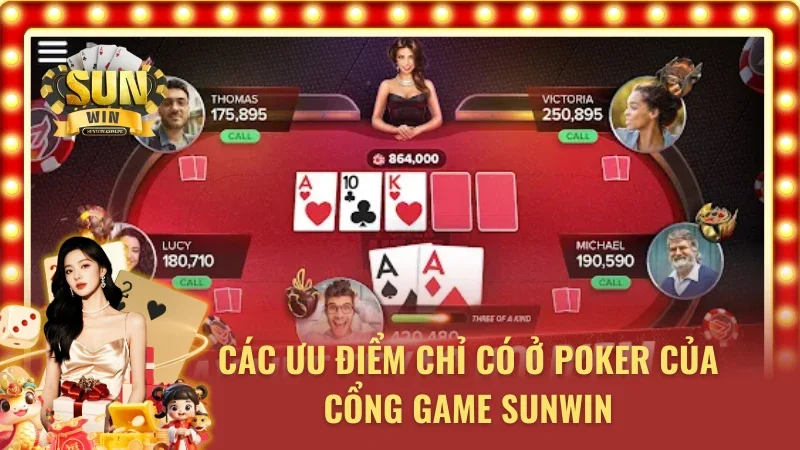 Top những ưu điểm khiến tân thủ nên tham gia Poker Sunwin 