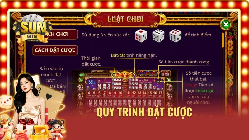 Quy trình đặt cược Sicbo tài phú MD5 